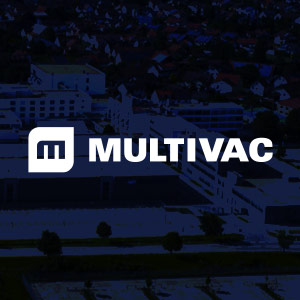 Eventbild für die Veranstaltung von MULTIVAC. Zu sehen ist das Logo MULTIVAC auf blauem Hintergrund.